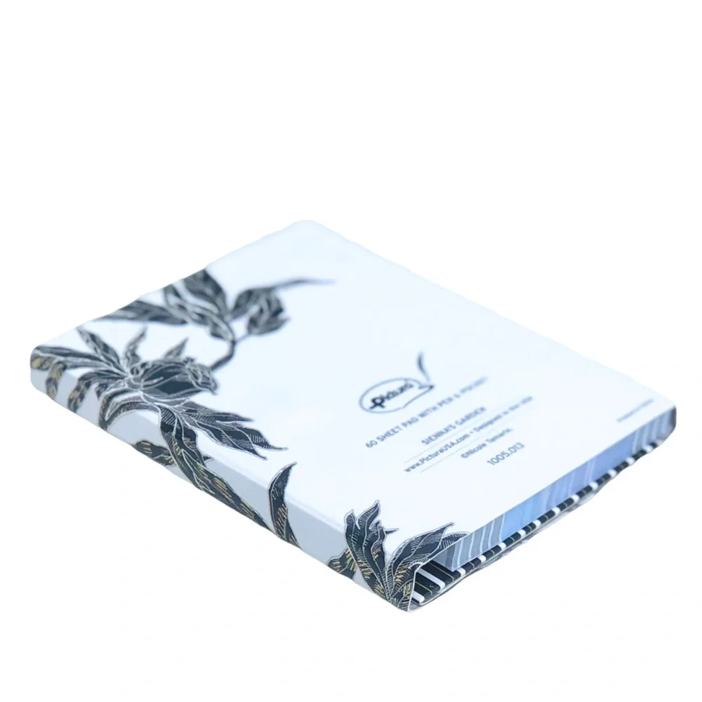 Pictura Sienna's Garden Collection Black Stripe Garden Embossed Purse Note Pad